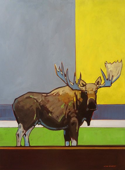 Image of art work “Right Square Yellow Moose”