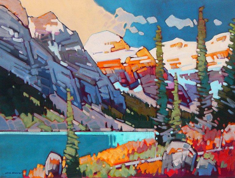 Image of art work “September Dawn at Lake Louise”