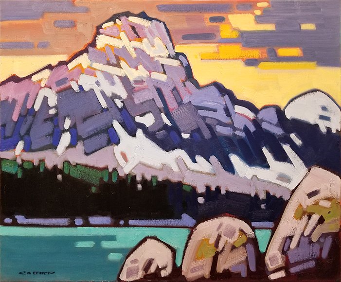 Image of art work “Evening Quiet - Waterfowl Lakes”