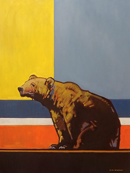 Image of art work “Left Square Yellow Grizzly”