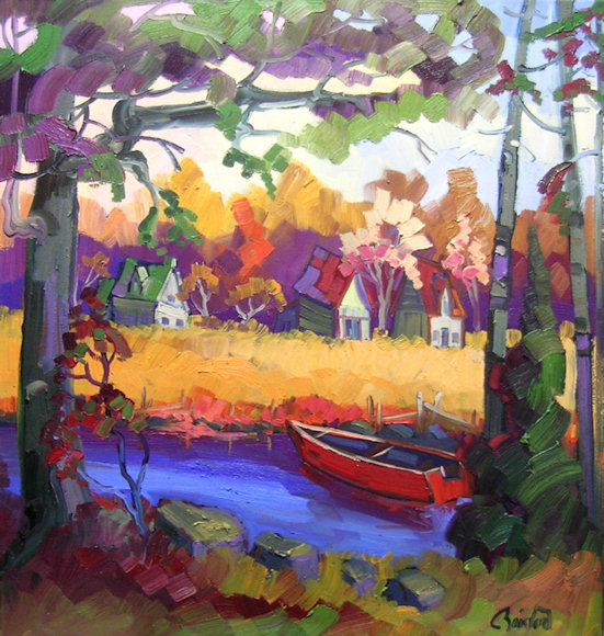 Image of art work “La Barque Rouge, Au Repos”