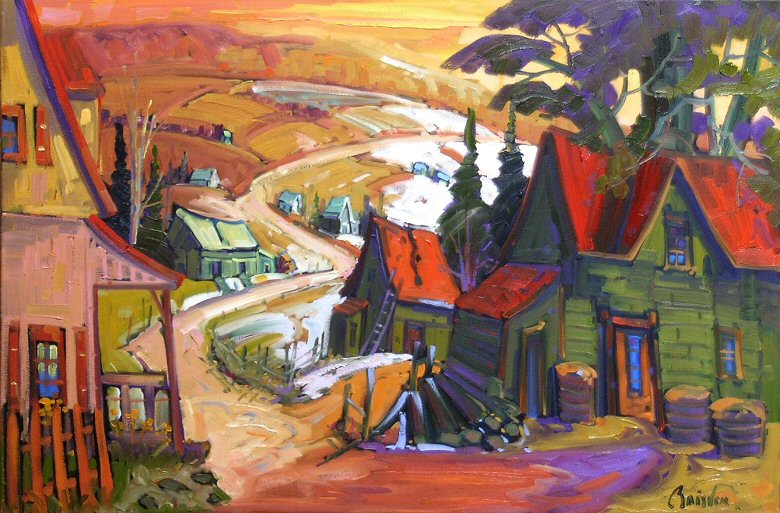 Image of art work “Lueur Hivernale a la Ferme”