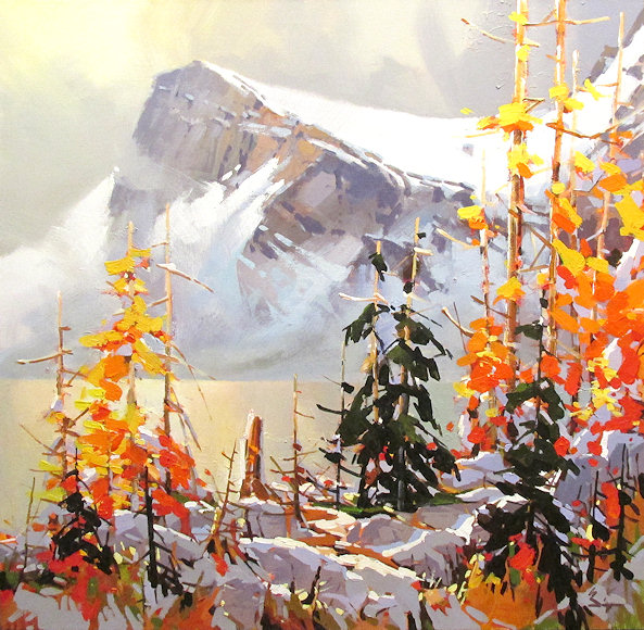 Image of art work “Golden Fall Bow Lake”