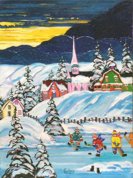Image of art work “Village in the Mountains”