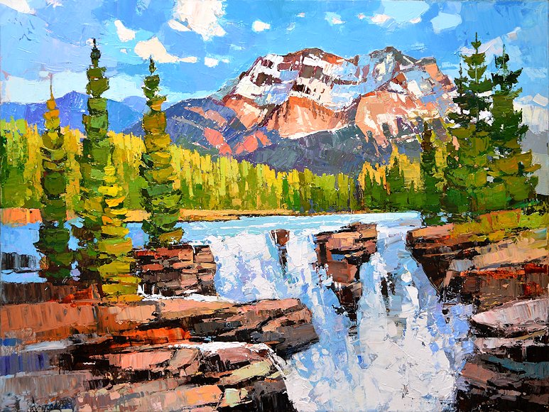 Image of art work &ldquo;Athabasca Falls&rdquo;