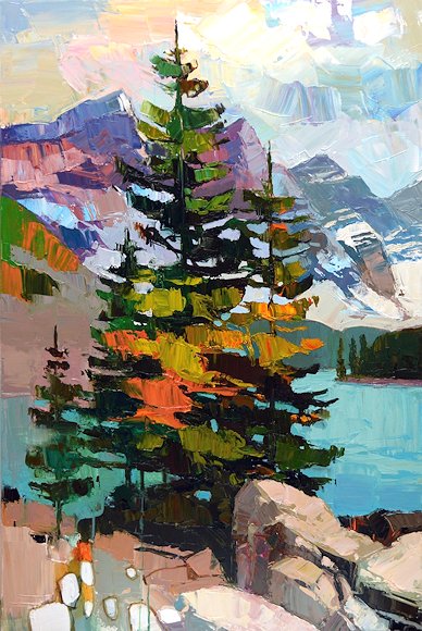 Image of art work “Lake Moraine Impression”