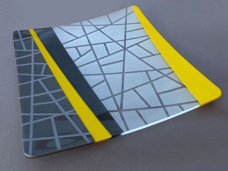 Image of art work “Grey and Yellow Plate (vf034)”