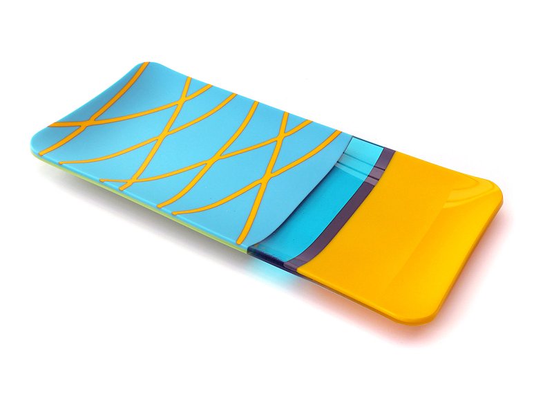 Image of art work “Yellow & Blue Platter (vf051)”