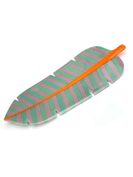 Image of art work &ldquo;Purple and Green Leaf Platter&rdquo;