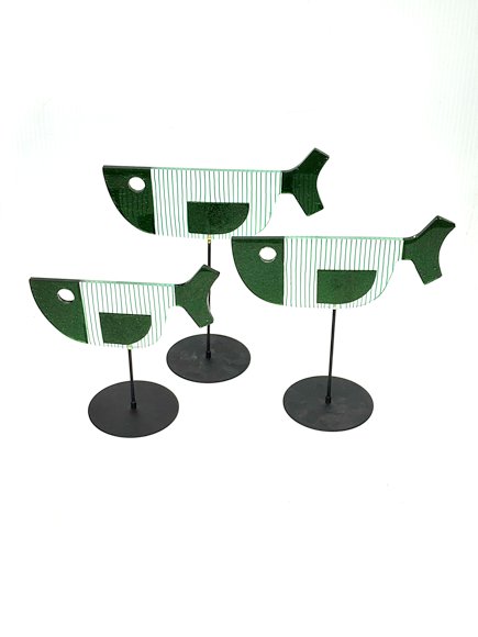 Image of art work &ldquo;Set of 3 Fish with Stands&rdquo;
