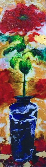 Image of art work “Chrysanthemum and Blue Bird”