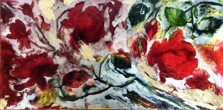 Image of art work “Roses in a Gold Wind”