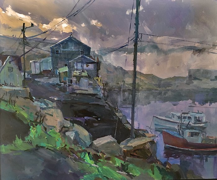 Image of art work “Matin Brumeux sur Pigeon Cove, MA”