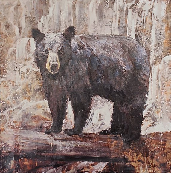 Image of art work “Bear at Waterfall (1 of 25)”