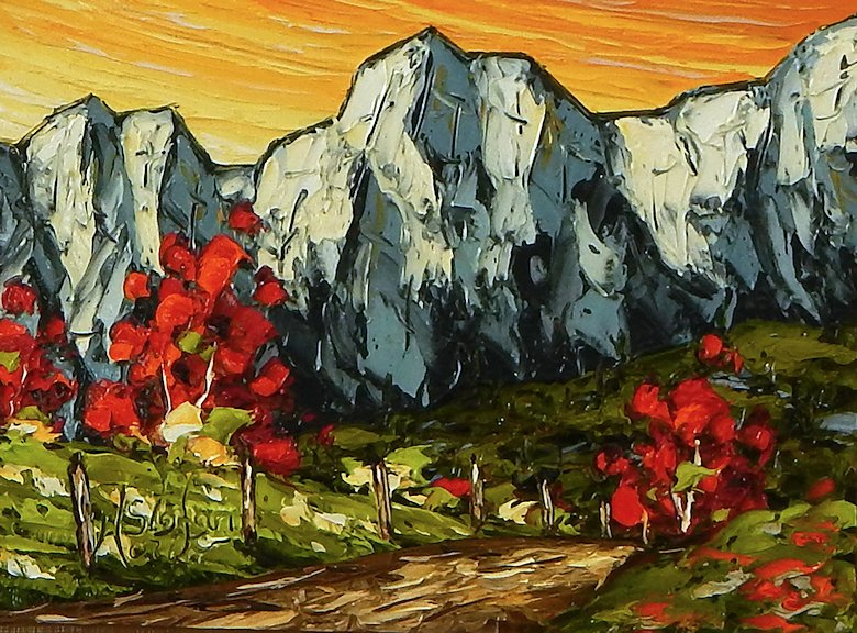 Image of art work “Rockies Inspired, Yellow Sky”