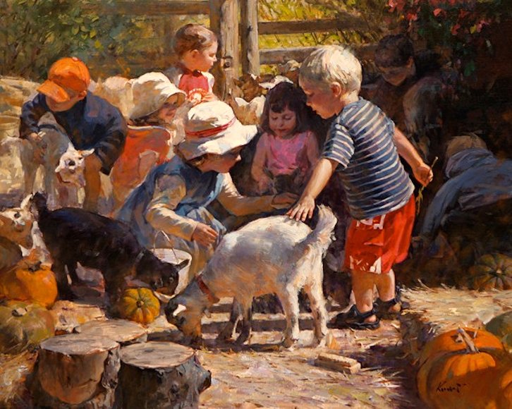 Image of art work “At the Petting Zoo”