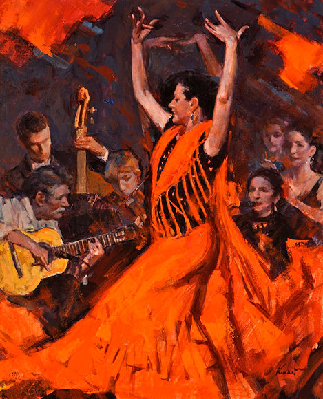 Image of art work “Dancing Flamenco”