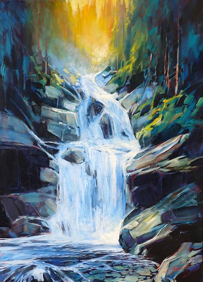 Image of art work “Cobalt Falls”