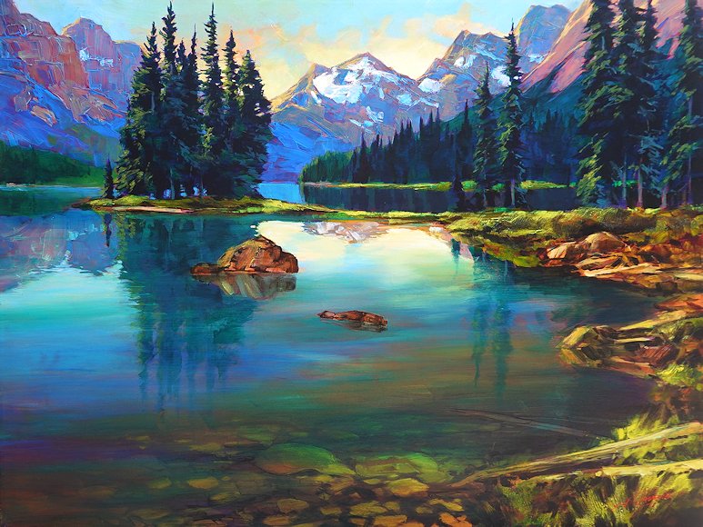 Image of art work “Maligne, Without the Log”