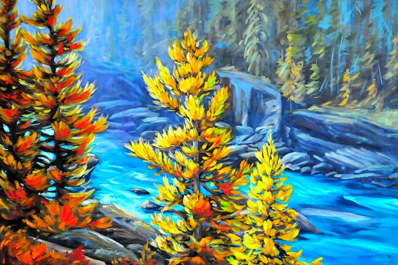 Image of art work “Grand-Marnier on the Rocks (Bow River)”