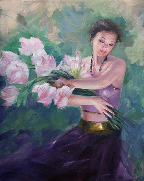 Image of art work “Gathered Lotus”