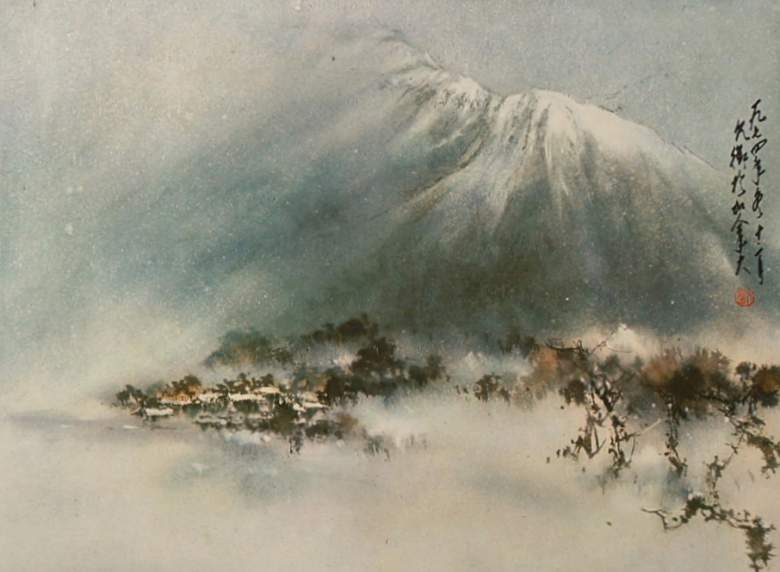 Image of art work “Snow Transforms Mountain and Village”