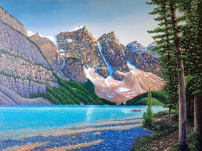 Image of art work “Evening Magic at Moraine Lake”