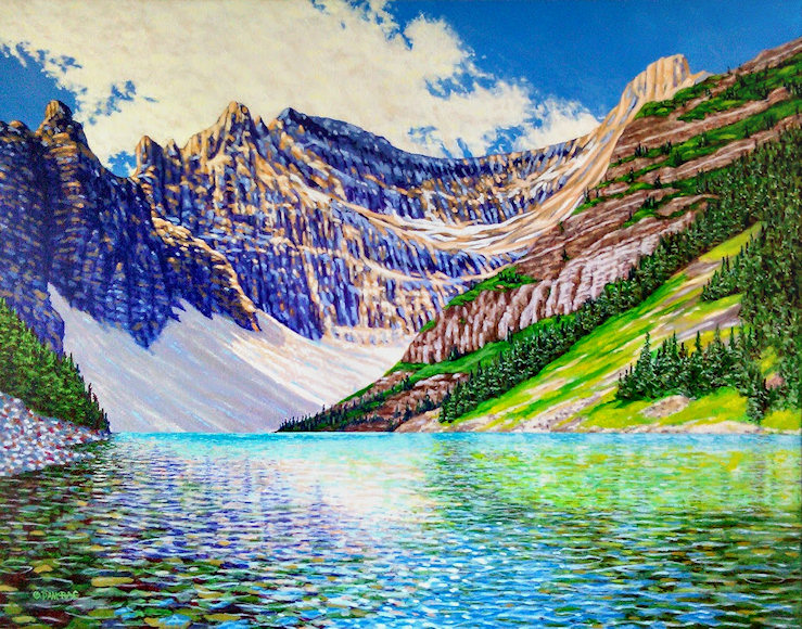 Image of art work “Morning in Lake Agnes”