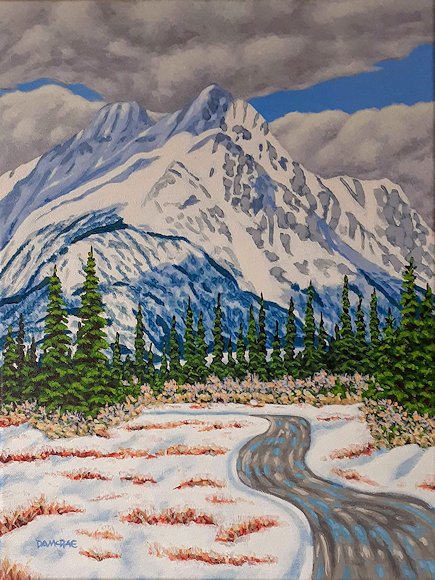 Image of art work “Snow Clouds Over Mt. Shark”