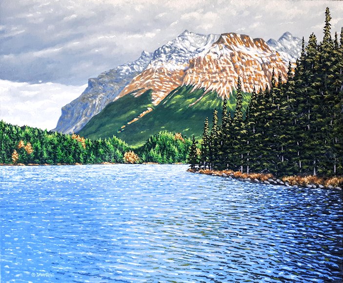 Image of art work “Sunlight and Snow Squalls - Chephren Lake”