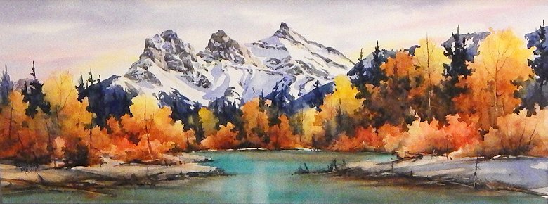 Image of art work “Three Sisters Bow River”