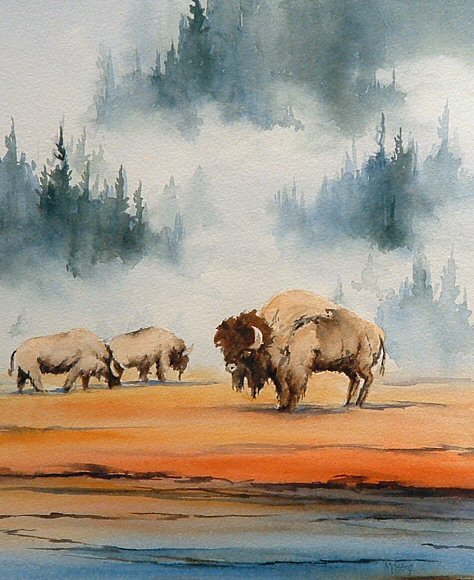 Image of art work “Yellowstone Bison”