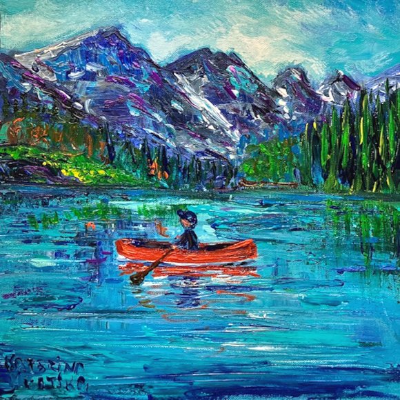 Image of art work “A Red Canoe”