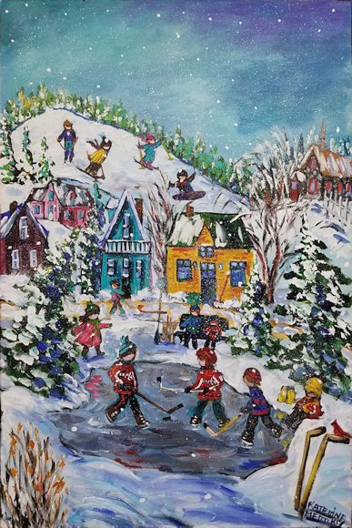 Image of art work “Charming Winter Village”