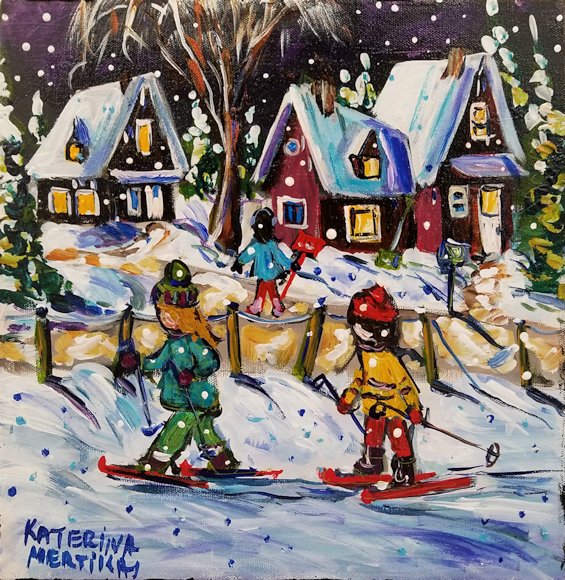 Image of art work “Cross Country Skiers”