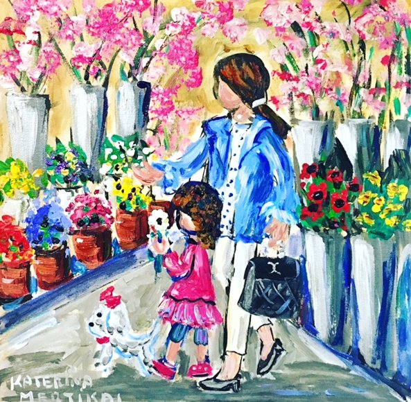 Image of art work “Flower Shopping”