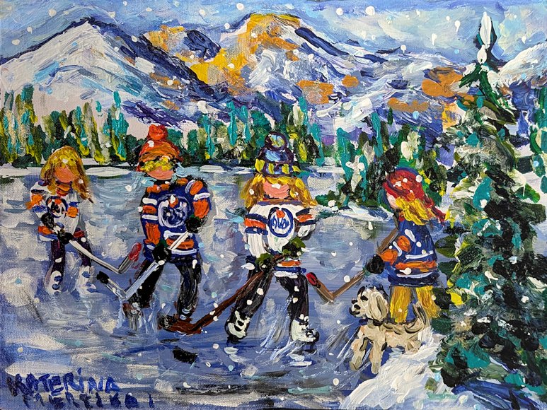 Image of art work “Four Siblings on Ice”