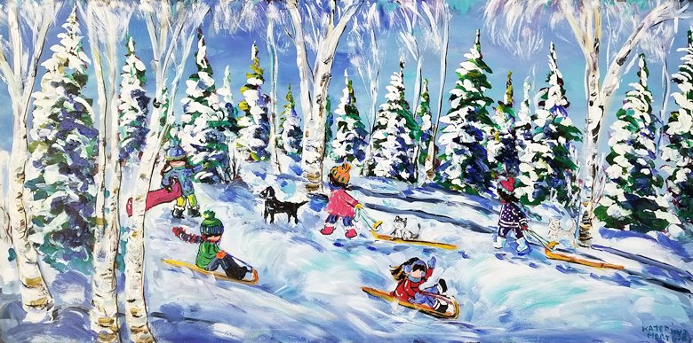 Image of art work “Joyful Winter Play”