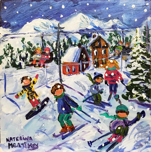 Image of art work “Night Skiing”