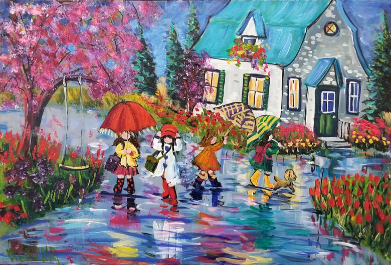 Image of art work “Puddles All Around”