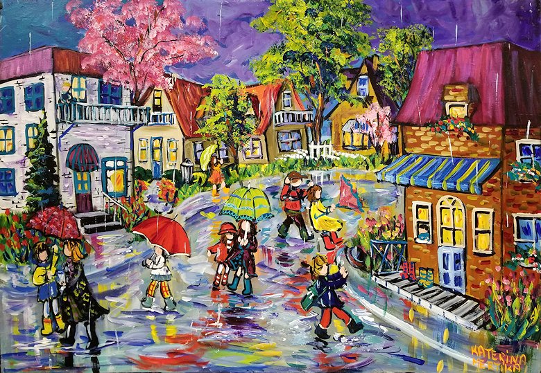 Image of art work “Spring Downpour”