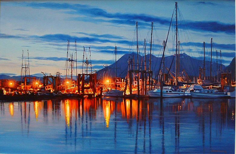 Image of art work “Night Lit Bay”