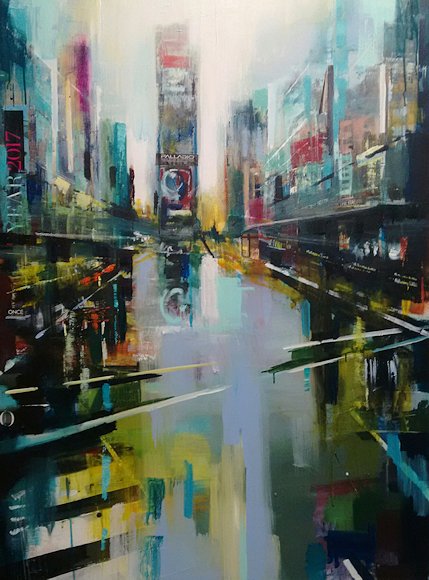 Image of art work “A Day in Manhattan Times Square”