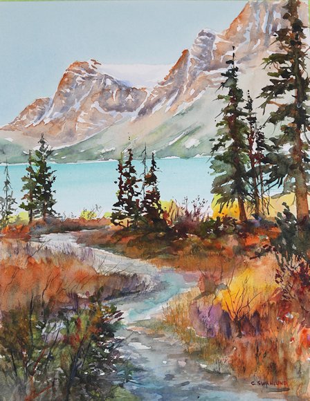 Image of art work “Bow Lake Autumn”