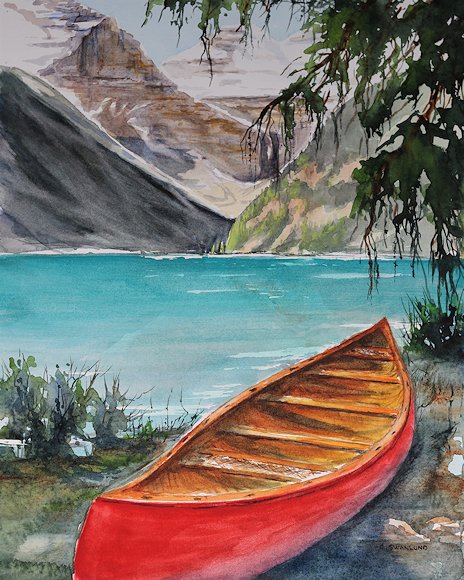 Image of art work “Launching at Lake Louise”