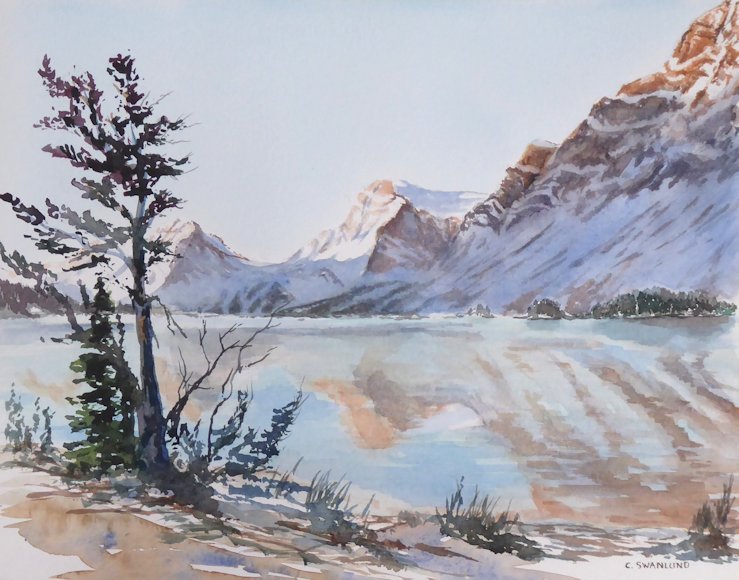 Image of art work “Sunrise On Bow Lake”