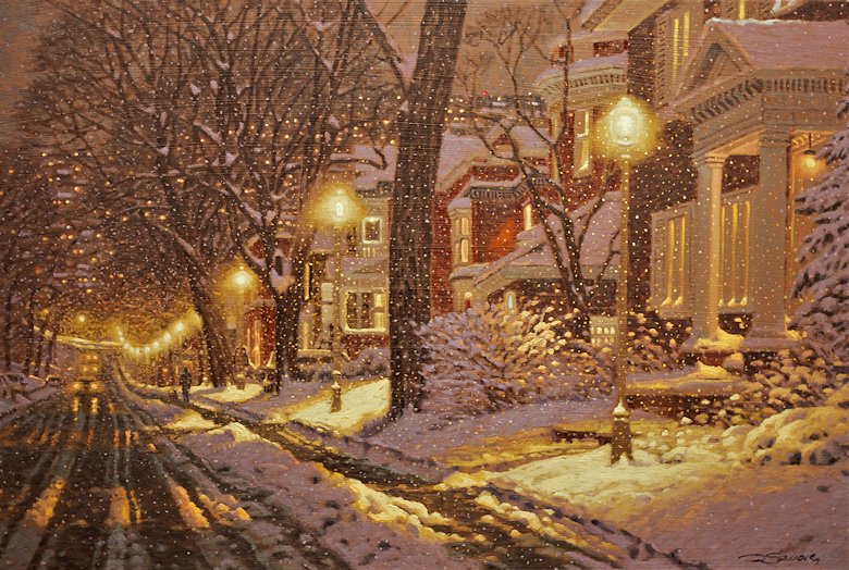 Image of art work “Wet Snow Falling on Westmount”