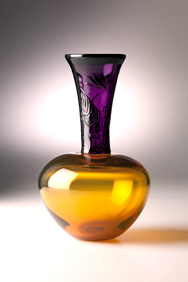 Image of art work “Floral Amphora (Purple Lotus)”