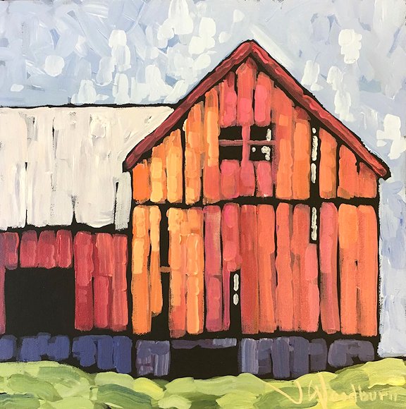 Image of art work “Day Glow Barn”