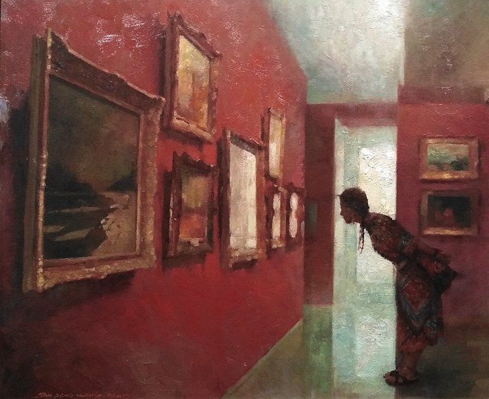 Image of art work “Girl in the Louvre”